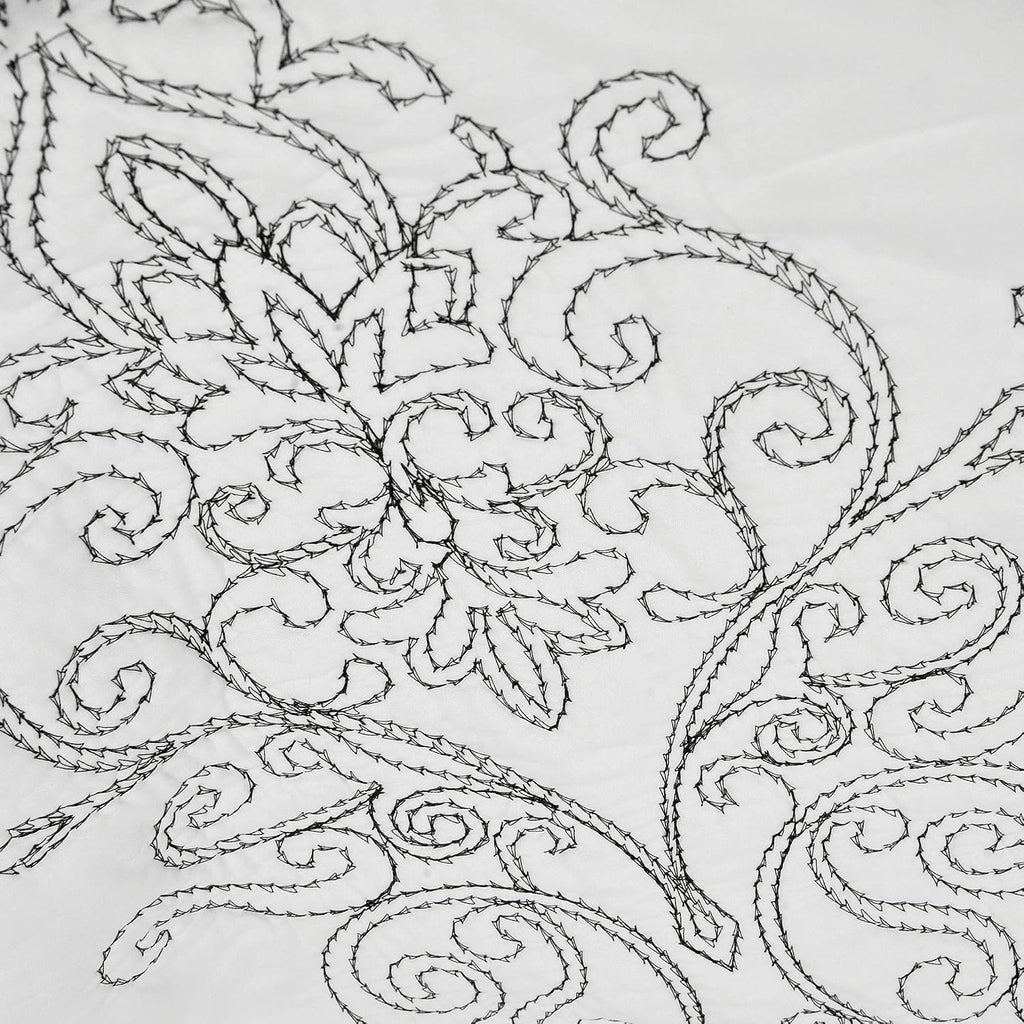 Home Soft Things Damask 4 Piece Bedspread Set, Scalloped Edge Reversible Quilt Coverlet Comforter Prewashed Bedding Set, Matelasse Embossed Floral Solid Pattern,White Oversize King(120' x 120')