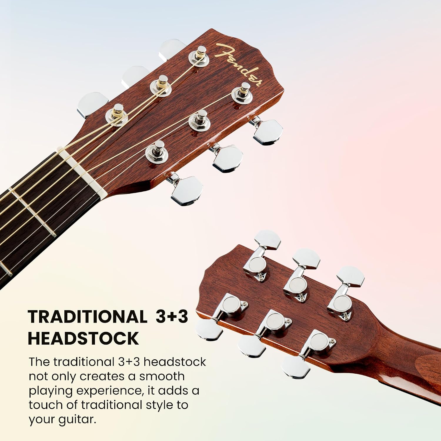Fender FA Series Dreadnought Acoustic Guitar - Natural Bundle with Gig Bag, Tuner, Strap, Strings, Picks, and Austin Bazaar Instructional DVD