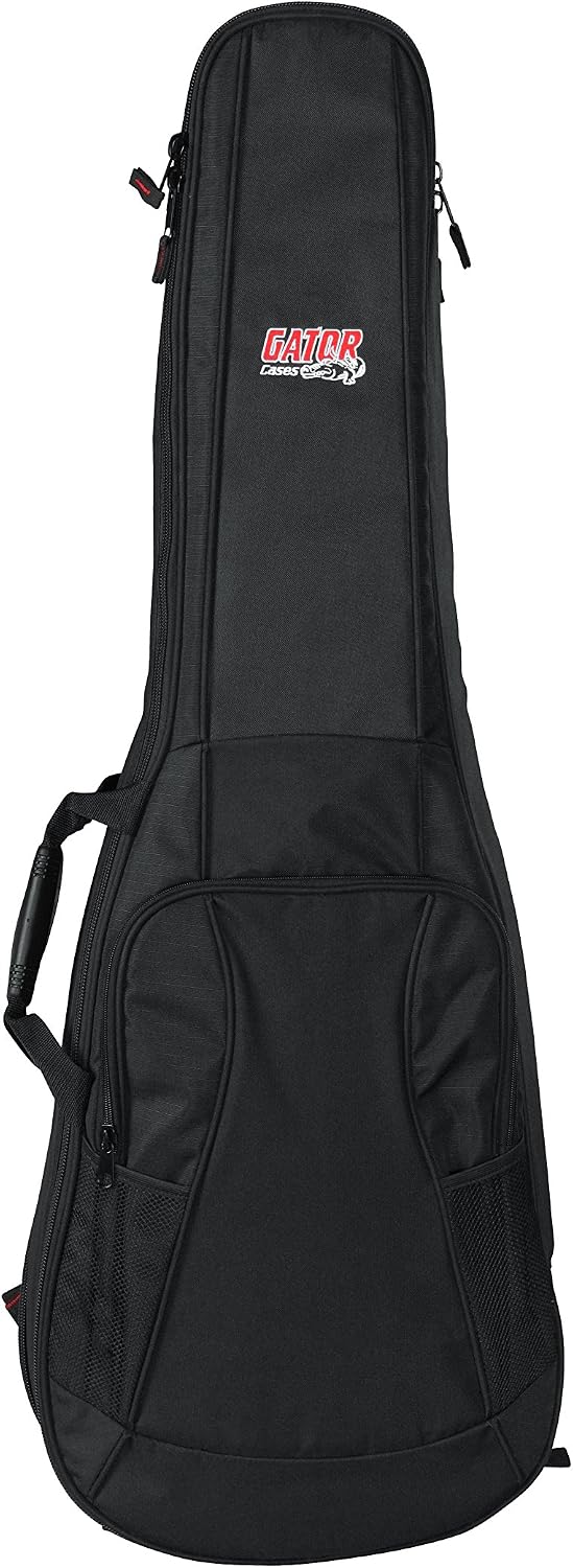 Gator Cases 4G-MiZone Series Gig Bag For Two Electric Guitars With Adjustable Backpack Straps, Fits Two Stratocaster and Telecaster Style Electric Guitars (GB-4G-ELEC 2X)