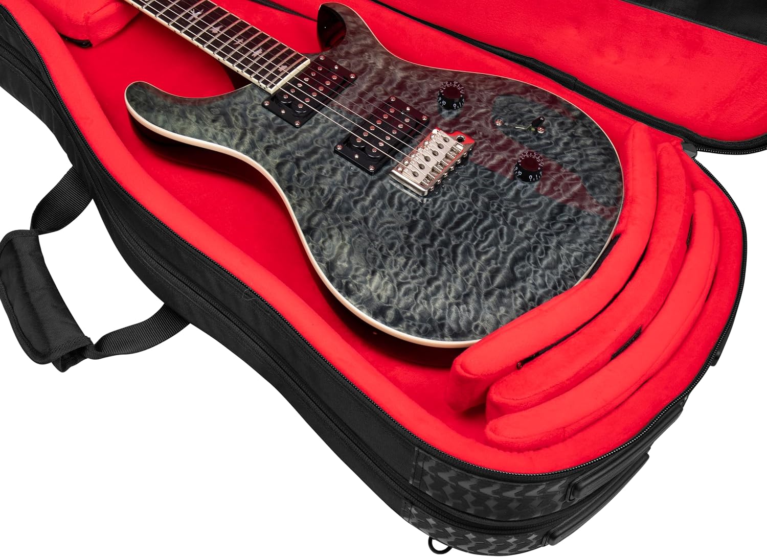 Gator Cases ICON Take Two Series Premium Double Gig Bag for (2) Electric Guitars, TSA-Friendly Zippers, Black (G-ICONTTELEC-BLK)