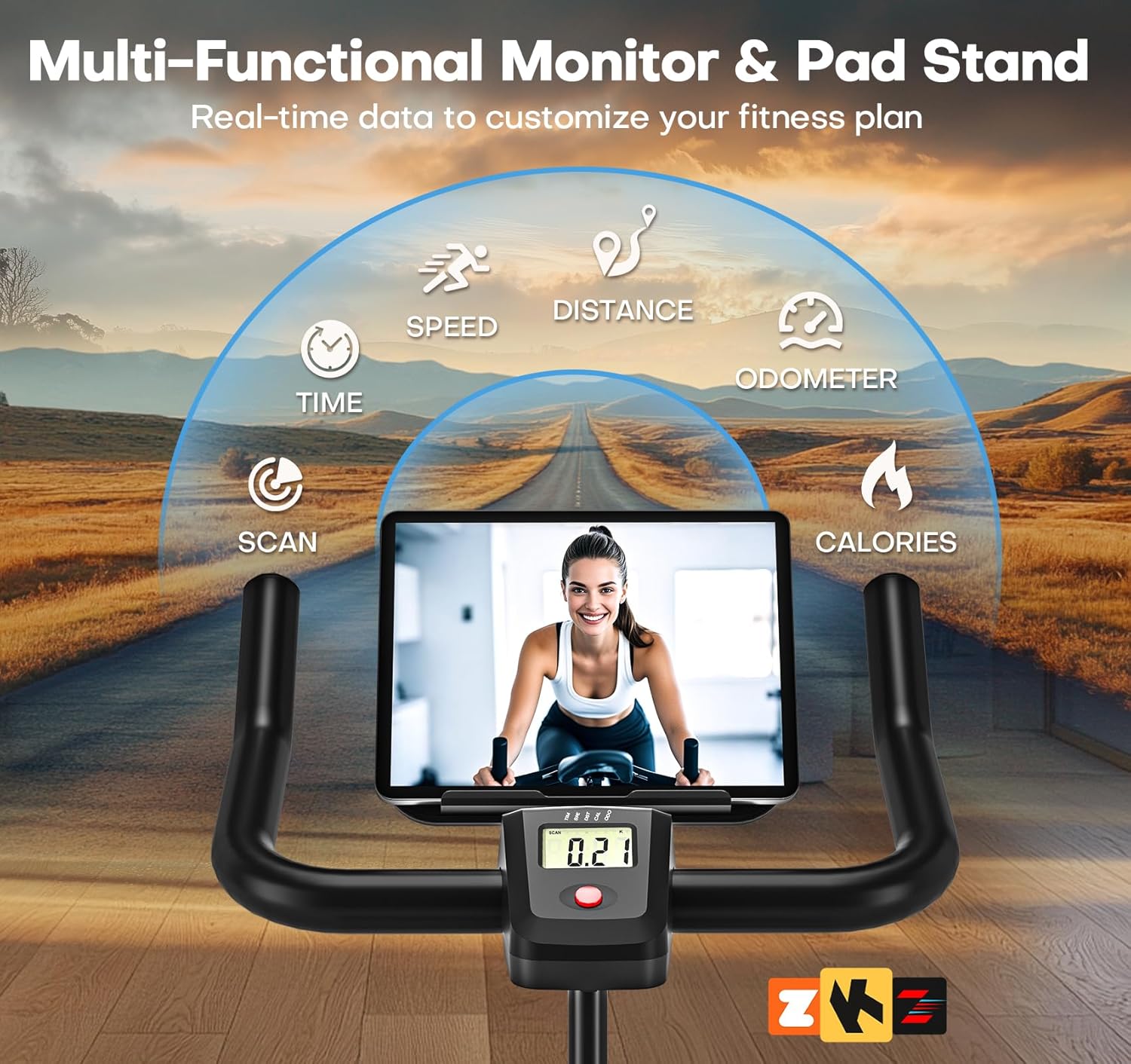 Exercise Bike, CHAOKE Quiet Adjustable Magnetic Resistance Stationary Bike for Home Cardio with App Compatible, 350LB Weight Capacity Indoor Cycling Bike with Comfortable Seat & Digital Display
