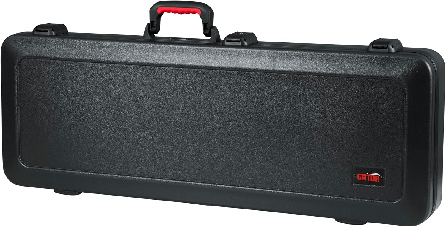Gator Cases Molded Flight Case for Electric Guitar with Internal LED Lighting and TSA Approved Locking Latch, (GTSA-GTRELEC-LED)