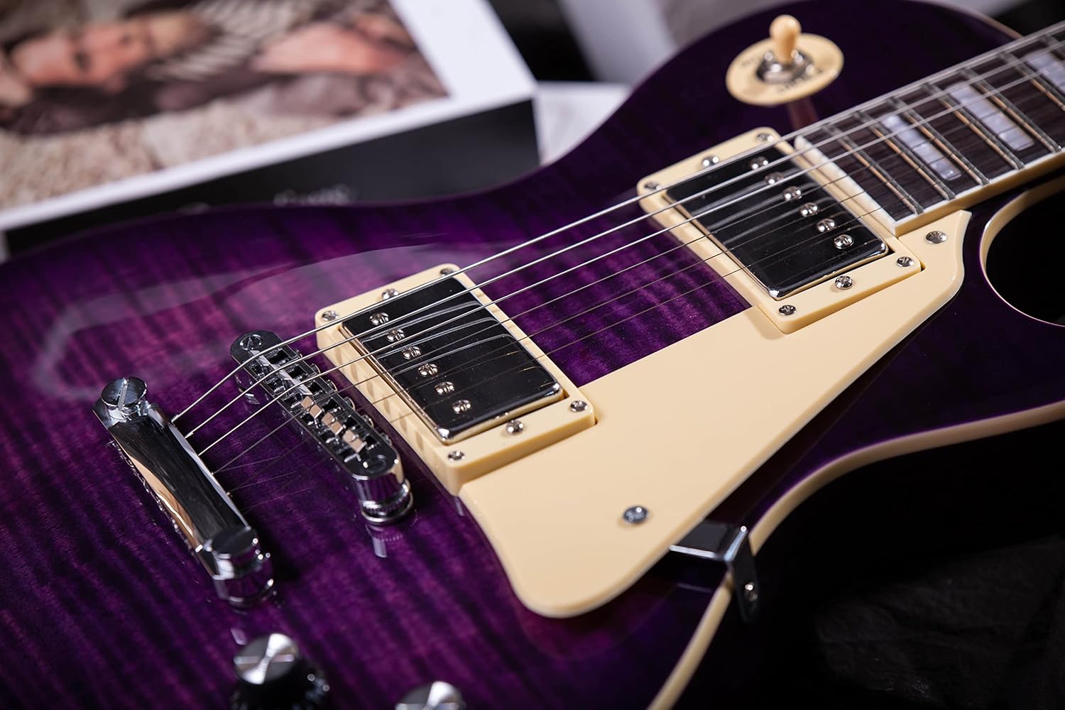 GROTE Guitar Solid Body Electric Guitar with Gigbag LPYS-006 (Purple)