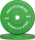 REP Color Bumper Plates LB Olympic Barbell Weights – Rubber Training Discs for Home Gym Strength Lifting, Low Bounce Durable, Weight Pairs & Sets 10 15 25 35 45 Pound Options