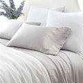 Pine Cone Hill Silken Solid Grey Sheet Set, Twin Size, Grey Solid Pattern