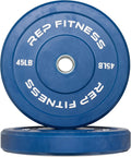 REP Color Bumper Plates LB Olympic Barbell Weights – Rubber Training Discs for Home Gym Strength Lifting, Low Bounce Durable, Weight Pairs & Sets 10 15 25 35 45 Pound Options