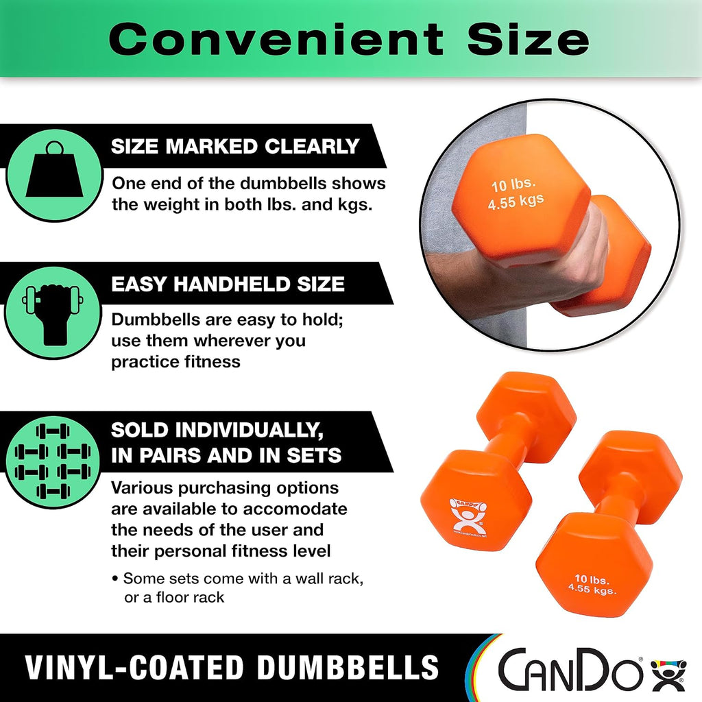 CanDo Vinyl Coated Dumbbells
