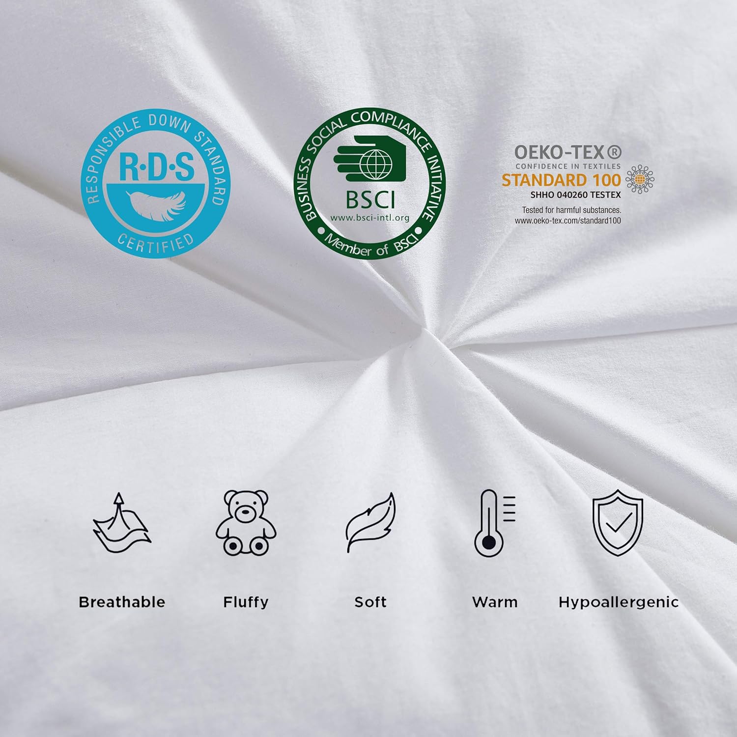 Luxurious All-Season Goose Down Comforter California King (Cal King) Size Duvet Insert, Exquisite Pinch Pleat Design, 1200 Thread Count 100% Egyptian Cotton, 75 oz Fill Weight, White