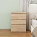 Nightstand with Drawers, Bedside Table with Drawers, Sofa Side Table Storage Cabinet, Night Stand for Bedroom Living Room (1, 3 Drawers Nature)