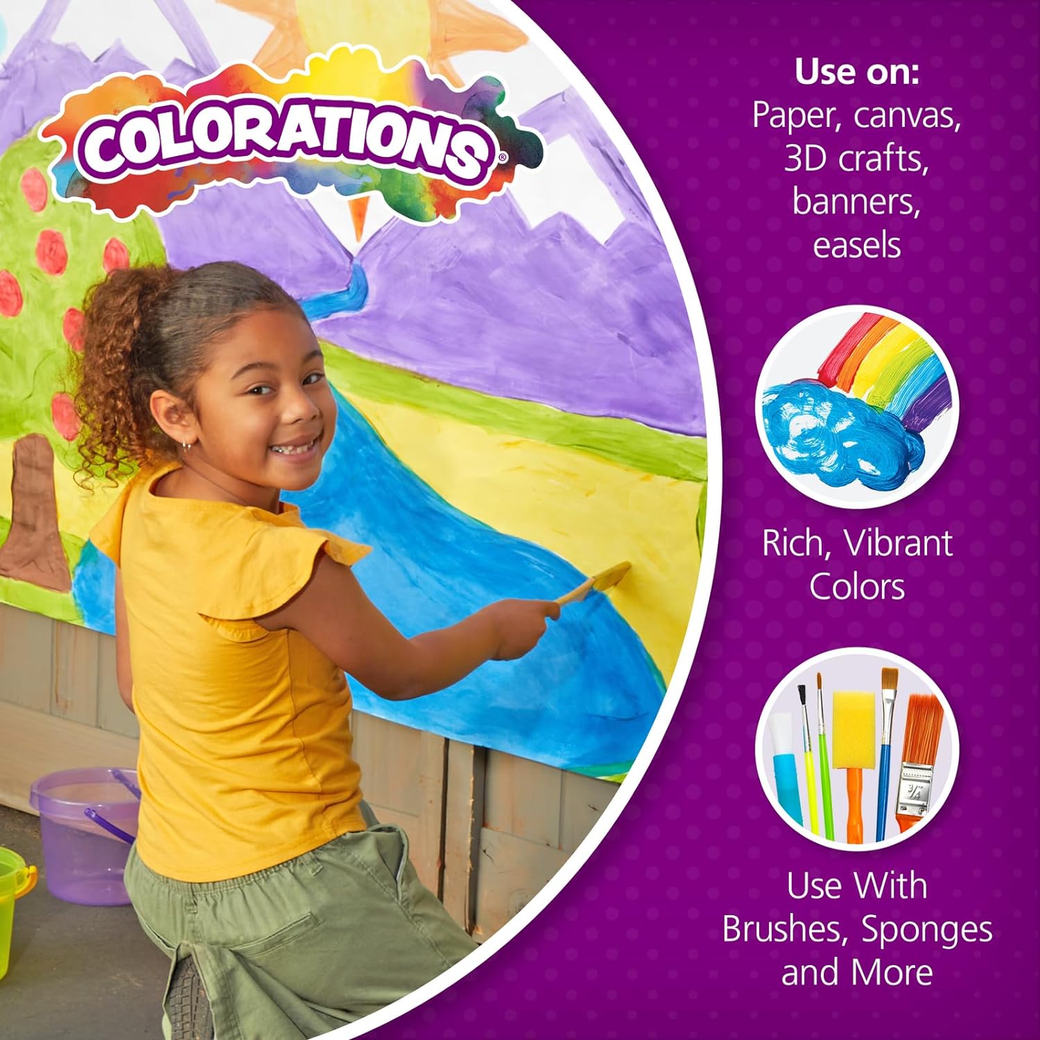 Colorations Paraben-Free Simply Tempera Paint for Kids - Set of 11 Gallons, Vibrant Poster and Classroom Paint, Made in United States, Non-Toxic, Arts and Crafts Supplies