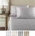 Pure Parima Yalda Sheet Set – 100% Certified Egyptian Cotton, Double-Hem Stitch, Queen, Grey