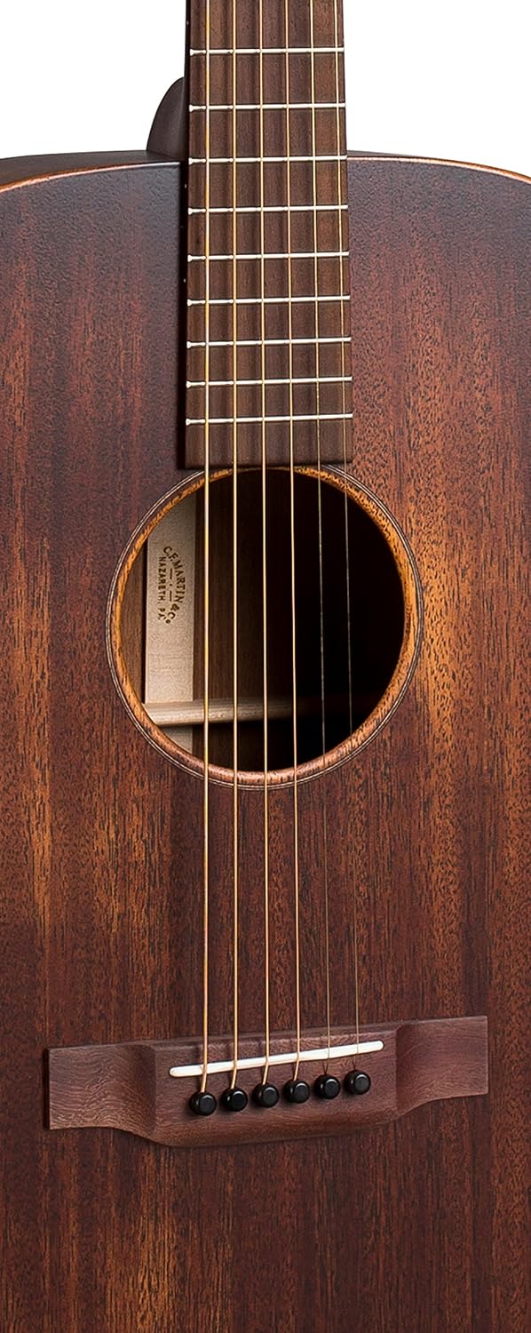 Martin 000-15M StreetMaster® Acoustic Guitar All-Solid Mahogany Top, Back & Sides | Distressed Satin Finish | Non-Scalloped Spruce X-Bracing | 000 Auditorium Body Size | 25.4' Long Scale
