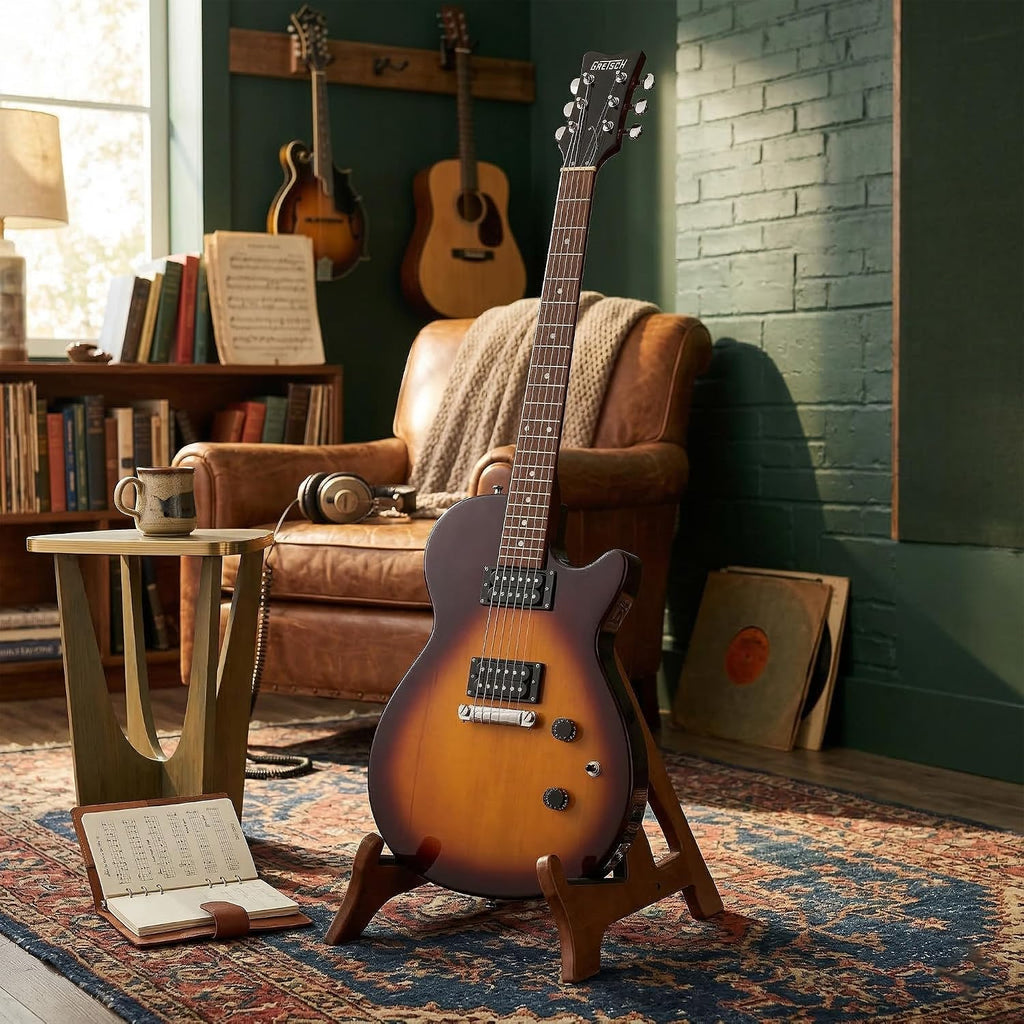 Gretsch Ignite Jet Club Electric Guitar - Duo-Tone Burst Bundle with Frontman 10G Amplifier, Gig Bag, Tuner, Strap, Instrument Cable, Picks, and Austin Bazaar Instructional DVD