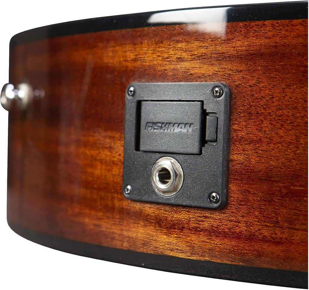 Breedlove Discovery S Concerto Edgeburst CE European Spruce African Mahogany Acoustic Electric Guitar (Natural Gloss)