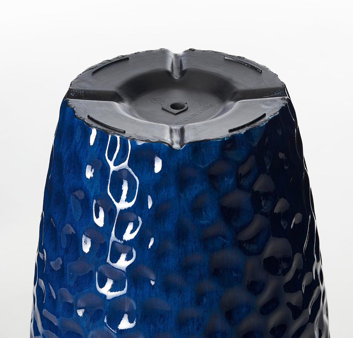 Glitzhome 31' H Oversized Tall Planter, Set of 2 Honeycomb Textured Gradient Cobalt Blue Round Garden Plant Pots with Drainage Holes, Large Flower Containers for Indoor Outdoor Front Door Patio