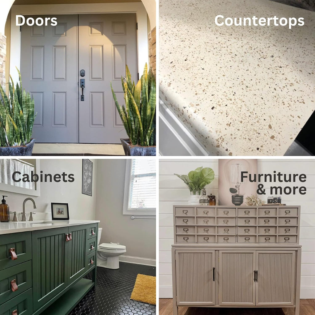 Beyond Paint Furniture, Cabinets and More All-in-one Refinishing Paint Gallon, No Stripping, Sanding or Priming Needed, Soft Gray (BP23)
