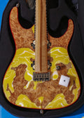 Leo Jaymz Electric Guitar Monsoon Deluxe Series, Reverse Headstock, Burl Top, Mahogany Body, Roasted Maple Neck, Rosewood Fretboard, Case and Capo(YC-2005-243)