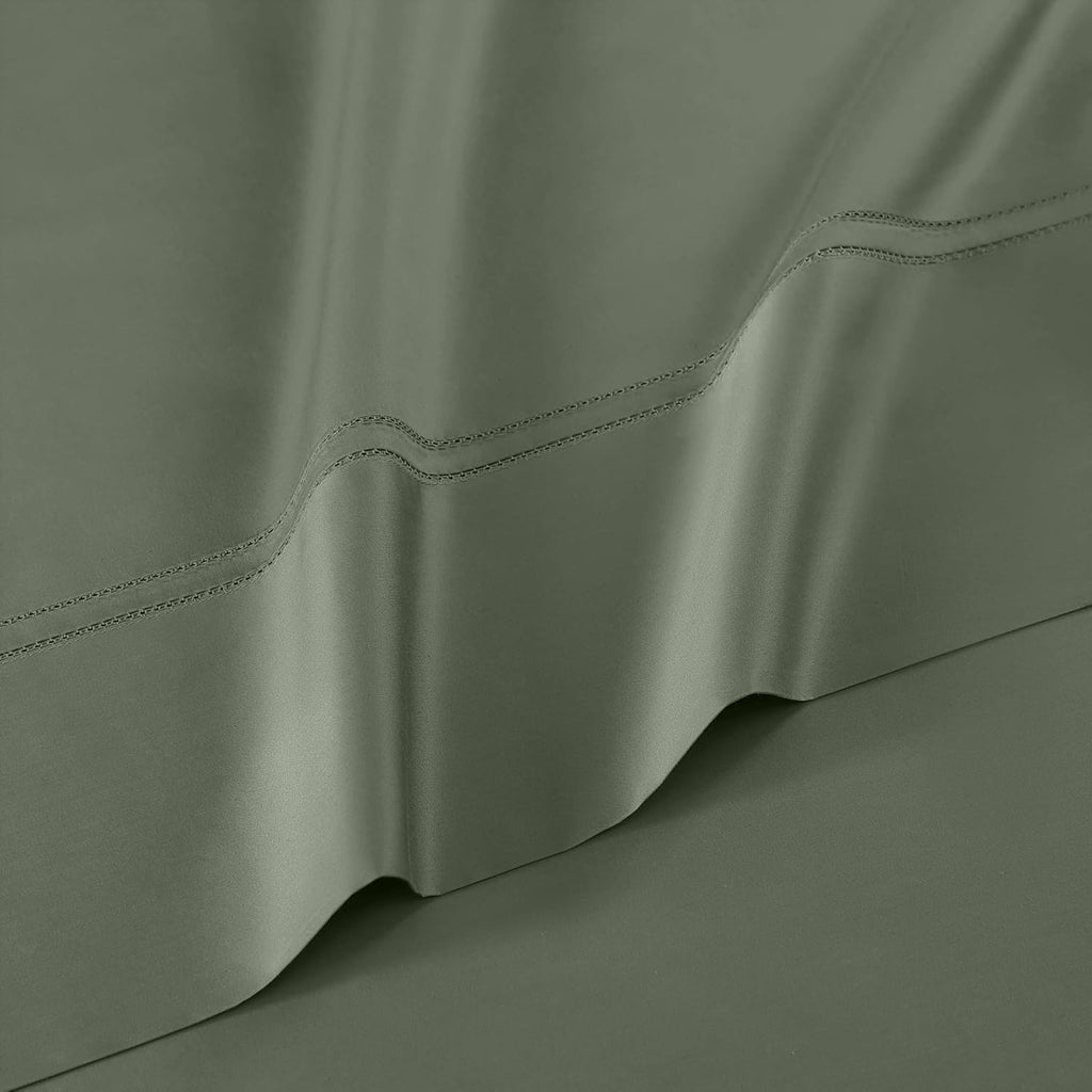 Pure Parima Yalda Sheet Set – 100% Certified Egyptian Cotton, Double-Hem Stitch, California King, Meadow