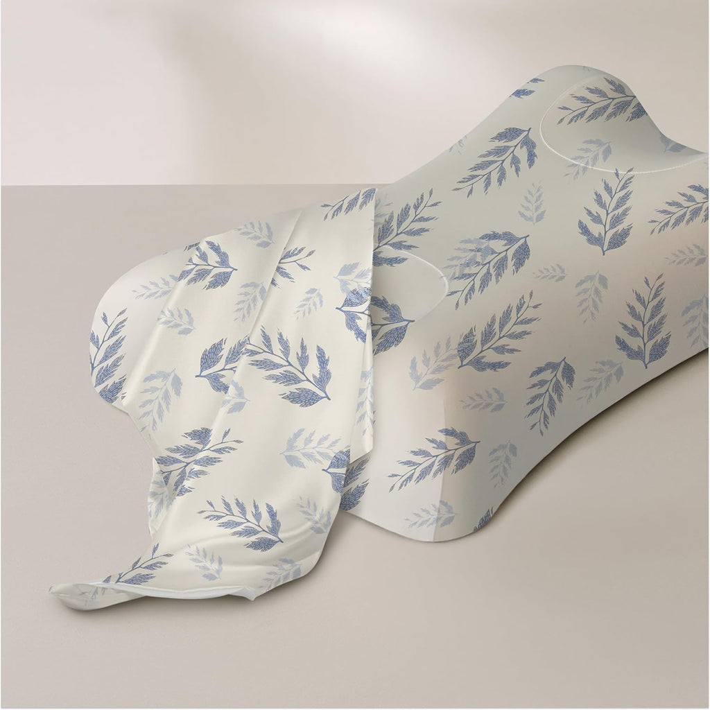Sleep & Glow Omnia Natural Silk Pillowcase for Hair and Skin Fits Unique Shape of Sleep&Glow Omnia Pillow – 19mm Grade 6A Mulberry Silk (Moon Fern)
