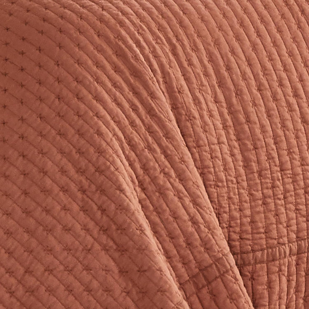 Levtex Home Cross Stitch Reversible King Bedspread Set (120x104in) with 2 Pillow Shams (36x20in) - Stitch Texture - Adobe - Cotton King Size Bedspread Set - Soft, Pre-Washed