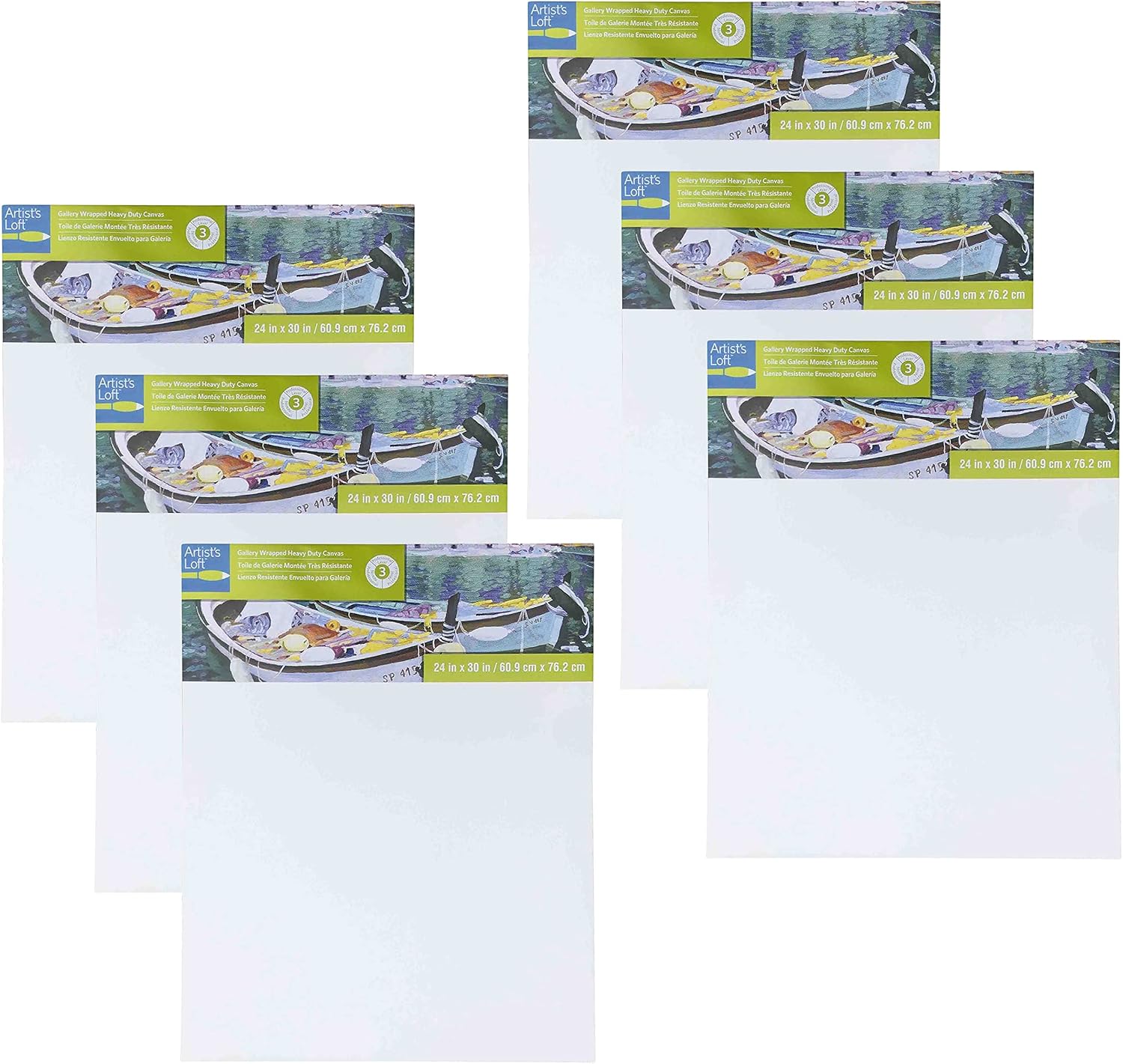 Artist's Loft Level 3 Gallery Wrapped Heavy Duty Canvas, 6 Pack