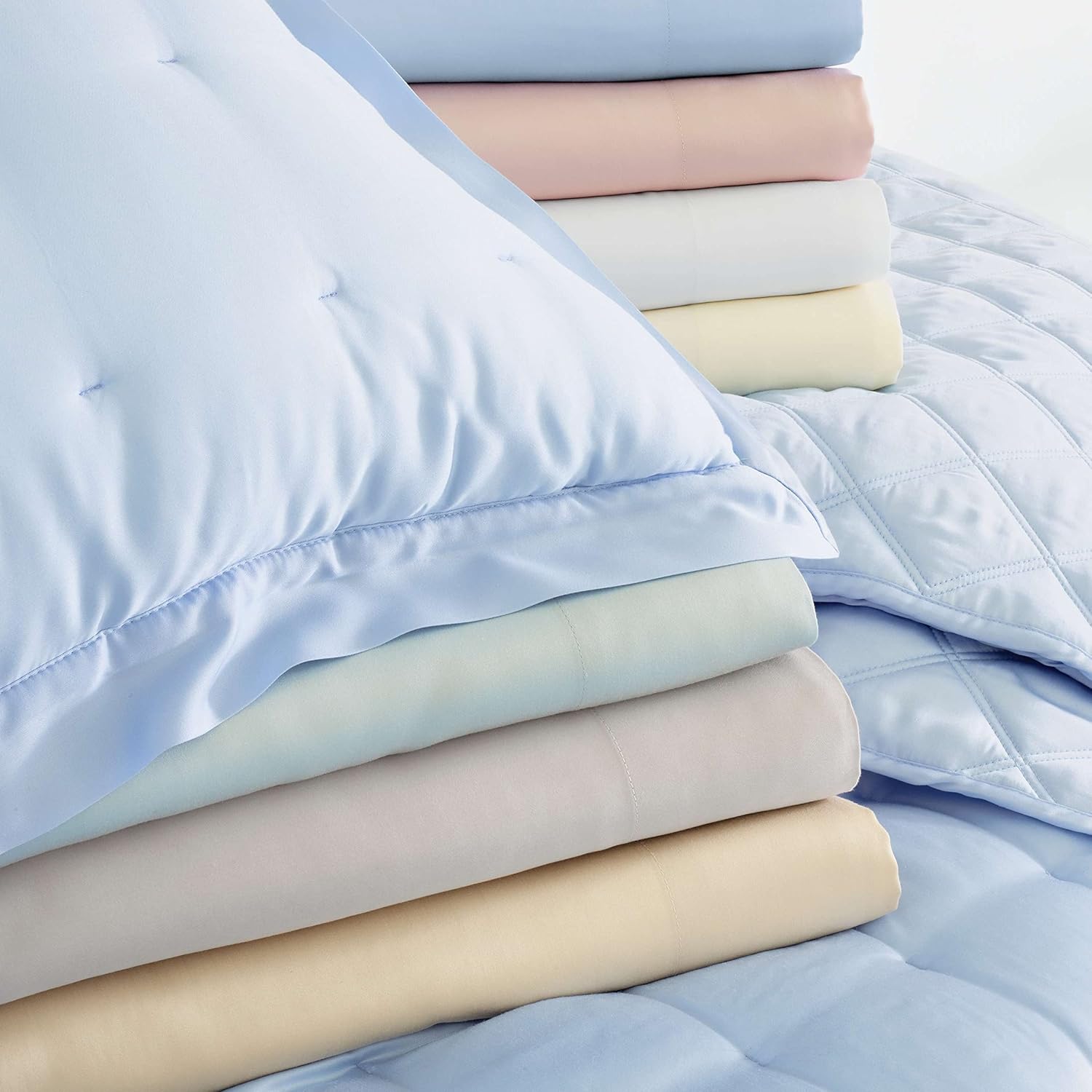 Pine Cone Hill Silken Solid Grey Sheet Set, Queen Size, Grey Solid Pattern
