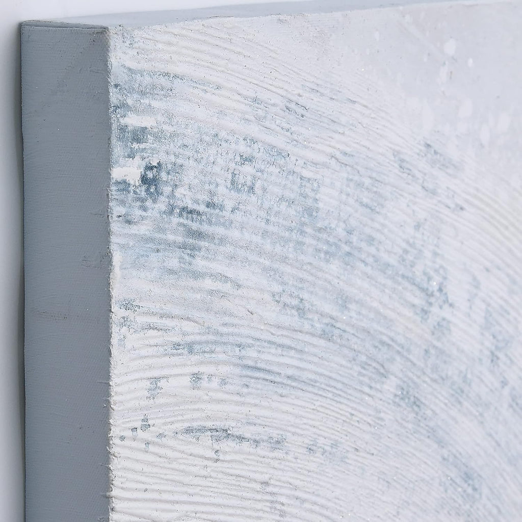 Empire Art Direct Abstract Wall Art Textured Hand Painted Canvas by Martin Edwards, Triptych, 40' x 30' each, Blizzard