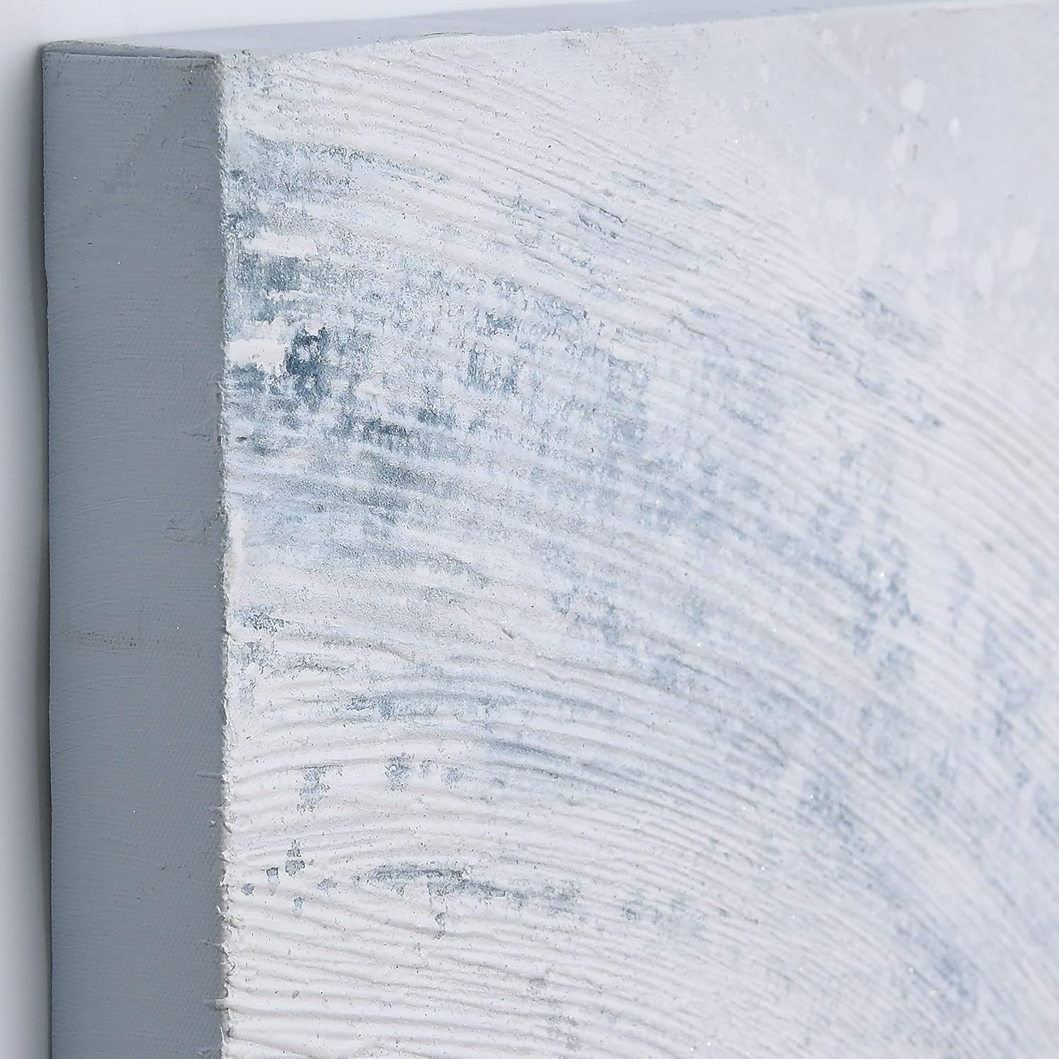Empire Art Direct Abstract Wall Art Textured Hand Painted Canvas by Martin Edwards, Triptych, 40' x 30' each, Blizzard