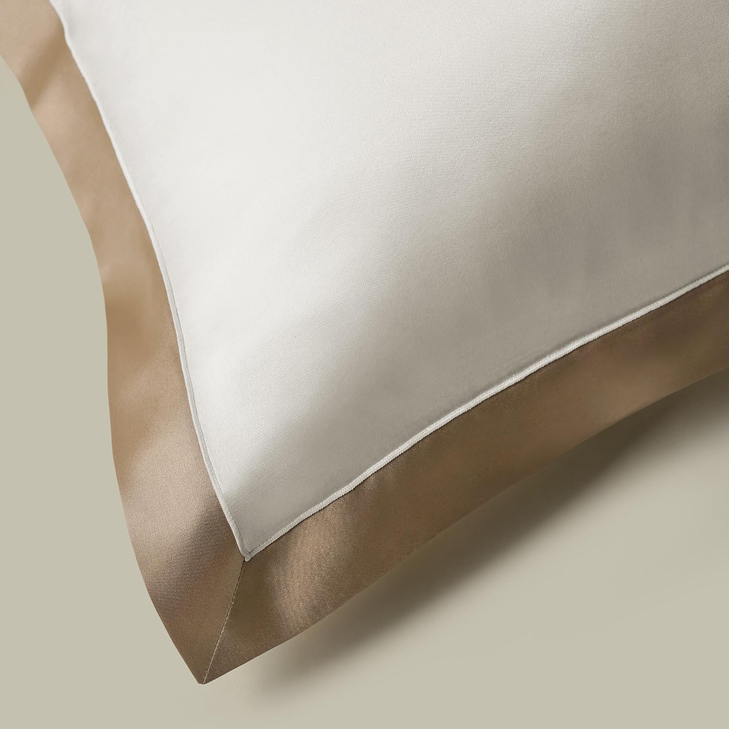 LILYSILK Oxford Envelope Silk Pillowcase for Hair and Skin 100% Pure 19 Momme Mulberry Silk Pillow Cases Both Sides Silk Bed Pillow 1 Pc King Size 20''x36'' Taupe
