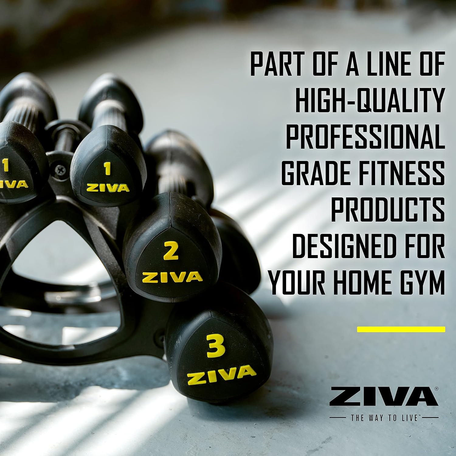 ZIVA RPU Tribell Dumbbell Pair – Premium Urethane-Coated Hand Weights with Ergonomic textured Grip & Steel Core – 2–20 lb Sets in Multiple Colors for Strength Training