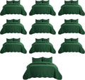MOONLIGHT20015 Twin Quilt Bedding Set (68' x 86') - Bulk Pack of 10 Wholesale for Hotels, Guest Bedroom & Airbnbs - Lightweight Microfiber Reversible Embossed Quilts Bedspreads (Emerald)
