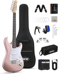 Tostar 39' Full Size Electric Guitar Kit For Beginners and Adults, SSS Pickup Guitarra Electrica Set Includes Tremolo Bridge, Lightweight Matte Finish, Amp, Strings, Gig Bag, Birthday Gifts, Champagne