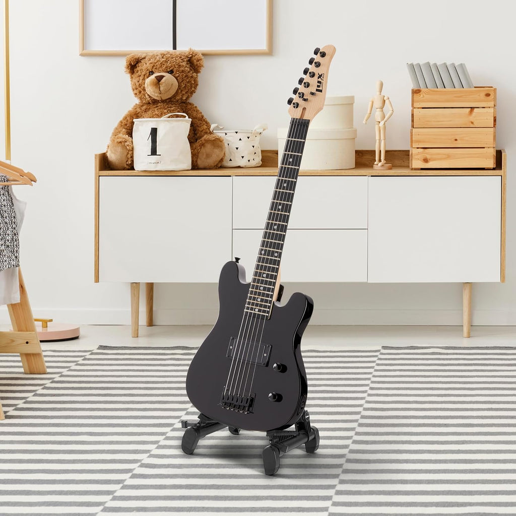 LyxPro CS 30' Electric Guitar Kit for Beginner, Intermediate & Pro Players with Guitar, Amp Cable, 6 Picks & Learner's Guide | Solid Wood Body, Volume/Tone Controls, 5-Way Pickup - Black