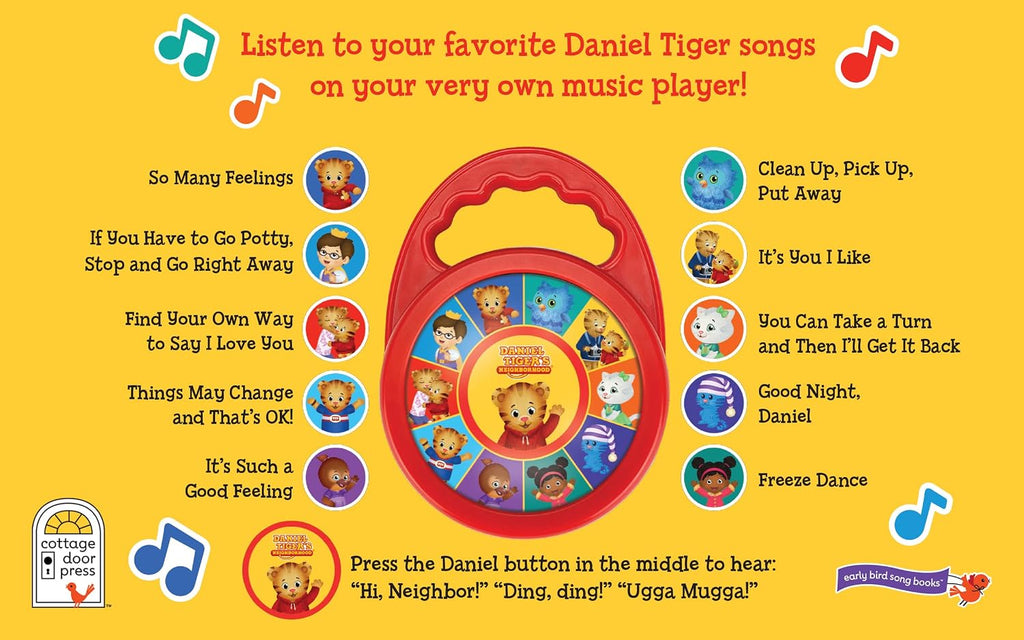 Daniel Tiger It's A Beautiful Day to Play - Children's Deluxe Music Player Board Book: Includes Detachable Toy Portable Musical Sound Machine