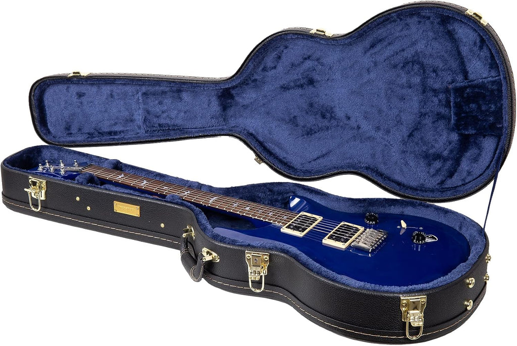 Crossrock CRW620PRSHBBK Electric Guitar Hardshell Case for Gretsch G5220/G5230T Electromatic Jet Series - Black (Right Hand)
