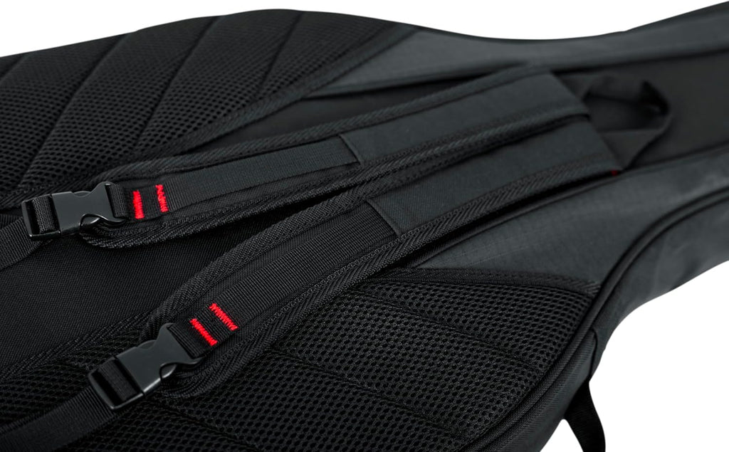 Gator Cases 4G-MiZone Series Gig Bag For Two Electric Guitars With Adjustable Backpack Straps, Fits Two Stratocaster and Telecaster Style Electric Guitars (GB-4G-ELEC 2X)
