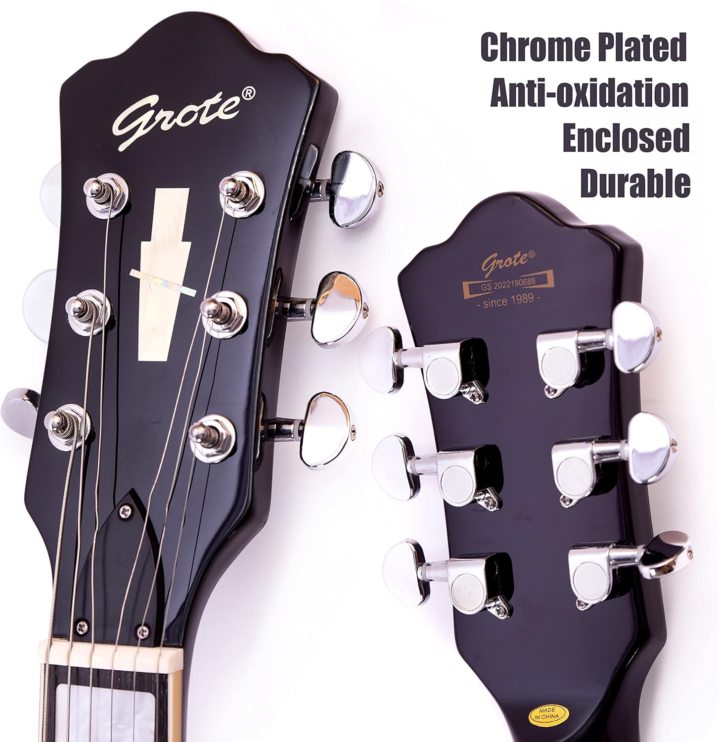 Grote Guitar Metallic Paints Solid Body Electric Guitar with Gigbag Picks (Yellow)