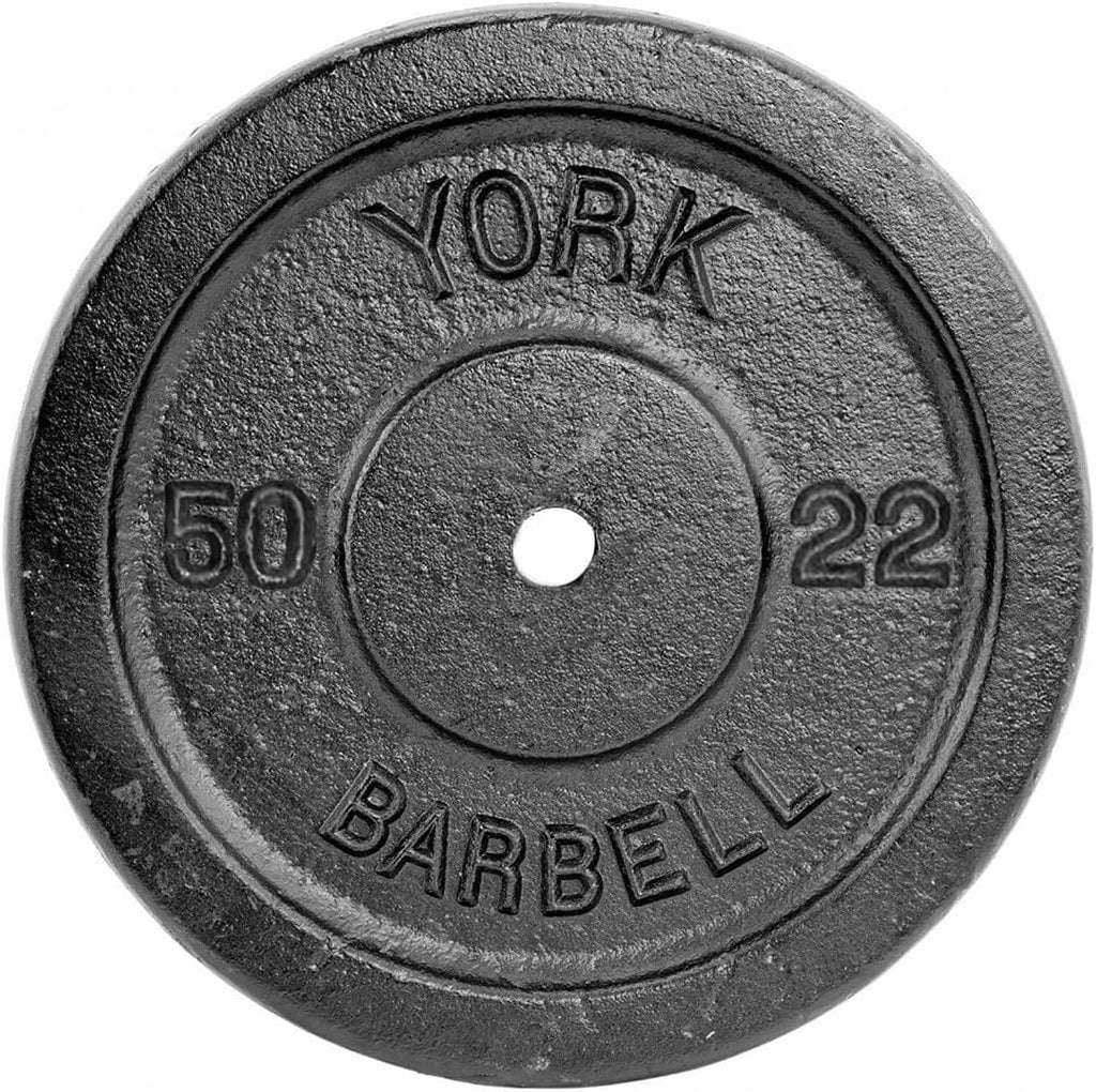 1″ Standard Contour Cast Iron Weight Plate (2.5LB–50LB) – Solid Cast Iron – Fits 1-Inch Bars & Dumbbell Handles – Adjustable Weights for Strength Training, Home Gym & Fitness Workouts