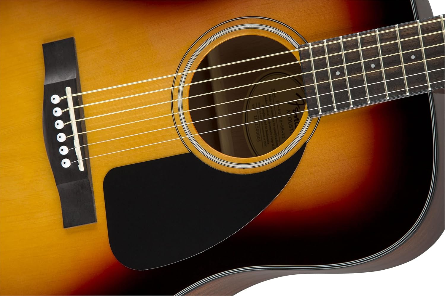 Fender CD-60 Dreadnought V3 Acoustic Guitar, with 2-Year Warranty, Sunburst, with Case