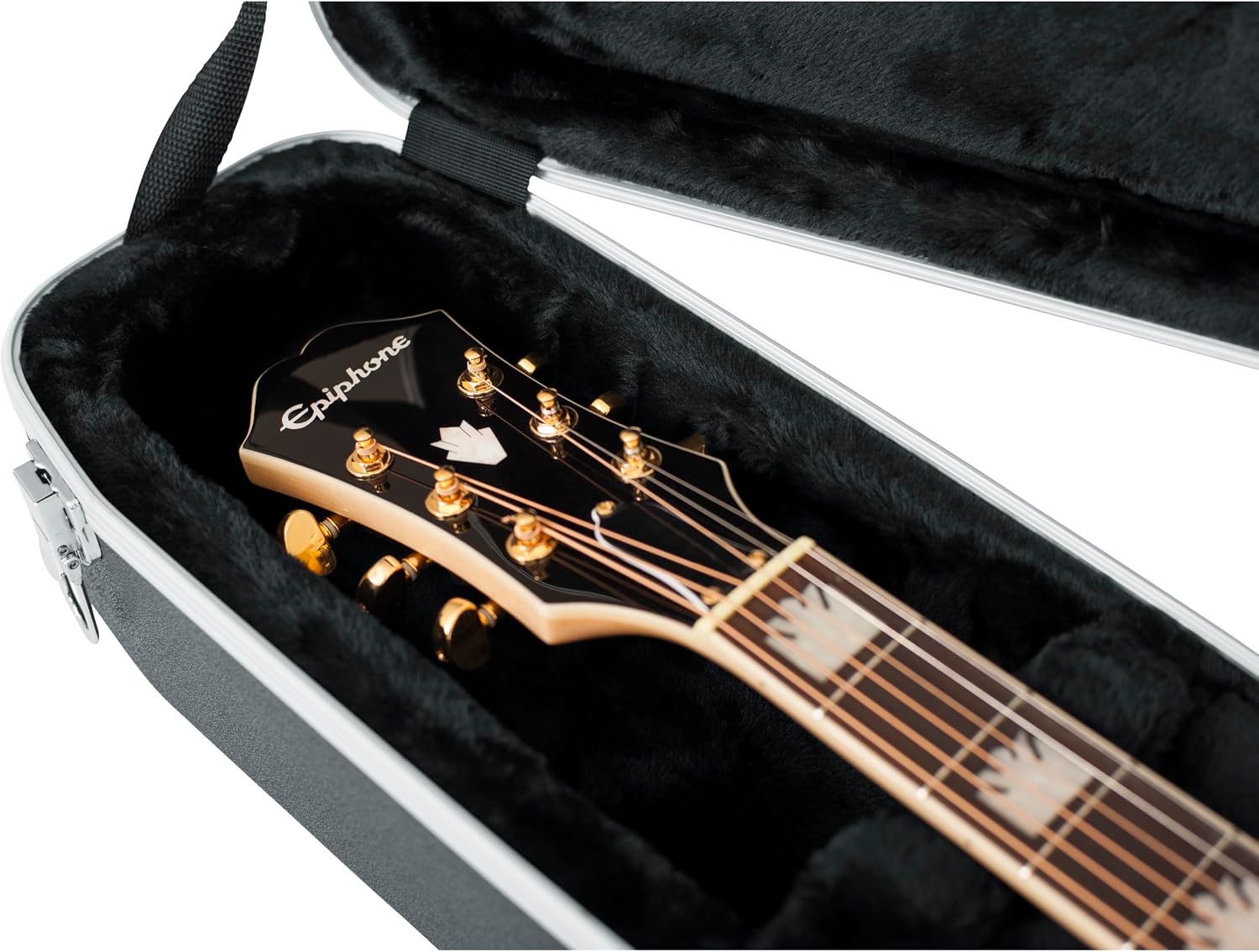 Gator Cases Deluxe ABS Molded Case for Acoustic Guitars, Fits Jumbo Sized Acoustics (GC-JUMBO)
