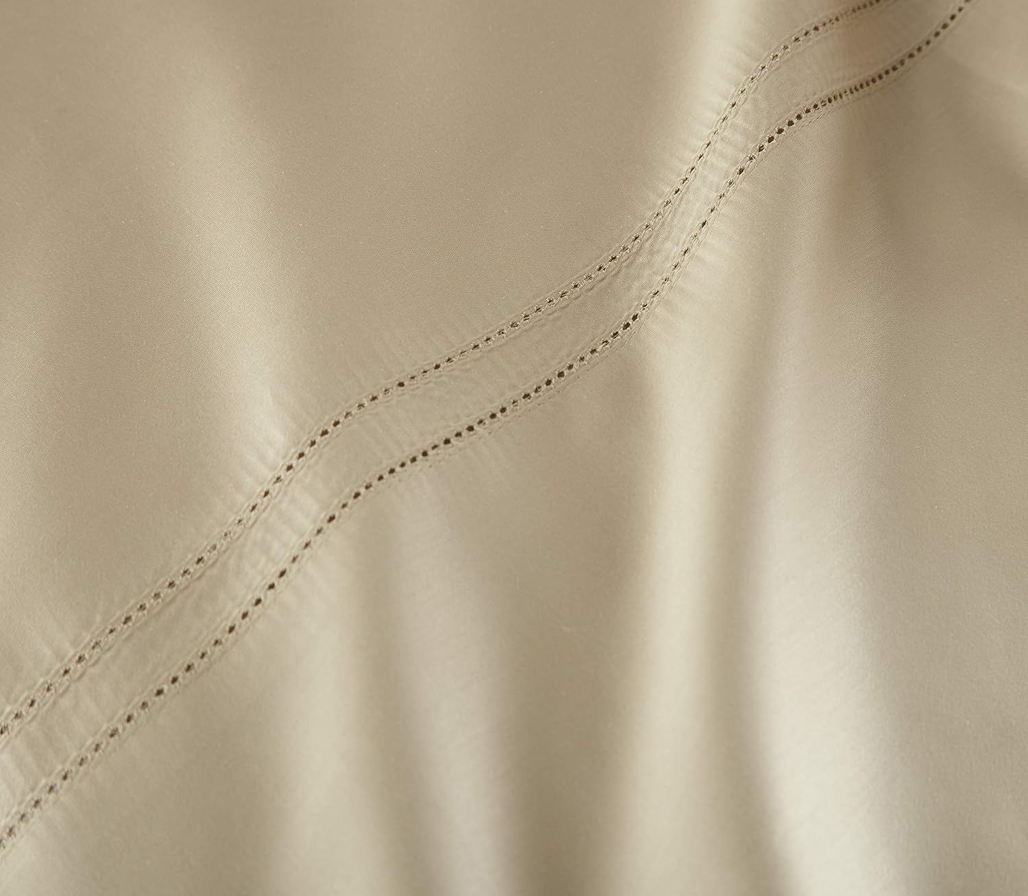 Pure Parima Yalda Sheet Set – 100% Certified Egyptian Cotton, Double-Hem Stitch, Full, Tan