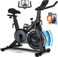 Exercise Bike, CHAOKE Quiet Adjustable Magnetic Resistance Stationary Bike for Home Cardio with App Compatible, 350LB Weight Capacity Indoor Cycling Bike with Comfortable Seat & Digital Display