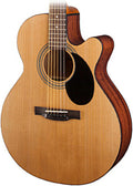 Jasmine S34C Orchestra Acoustic Guitar, Spruce Top, Sapele Back & Sides, Advanced X Bracing, Venetian Cutaway, Slim Neck, 25.5' Scale, Natural Finish, Chrome Tuners, Rich Balanced Tone