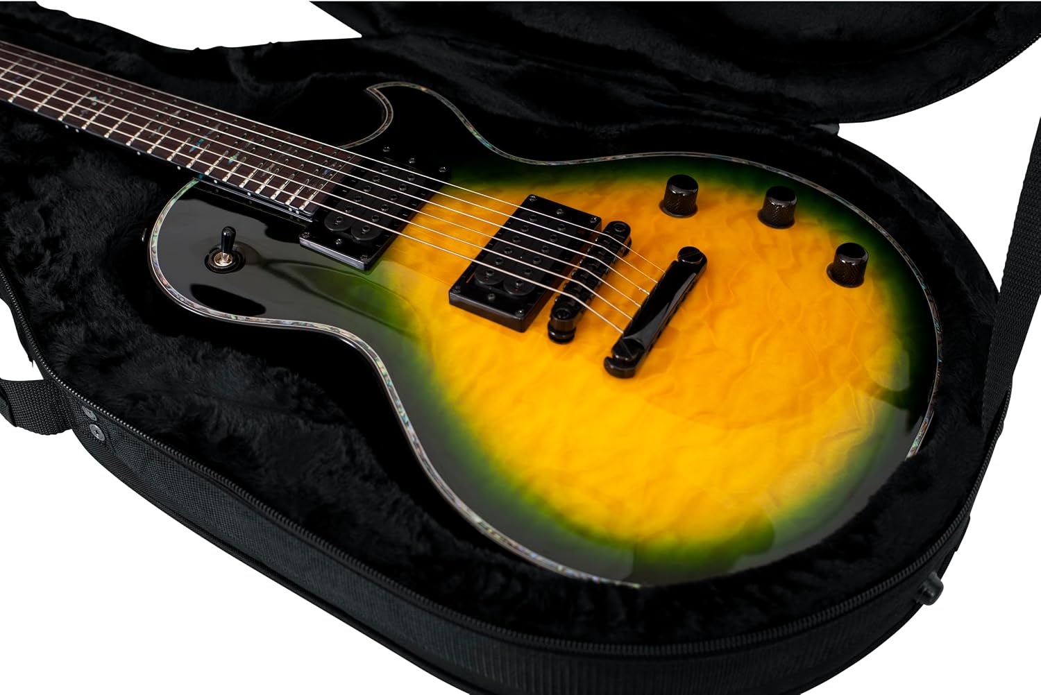 Gator Cases Lightweight Polyfoam Guitar Case For Les Paul Single Cut Away Electric Guitars (GL-LPS)