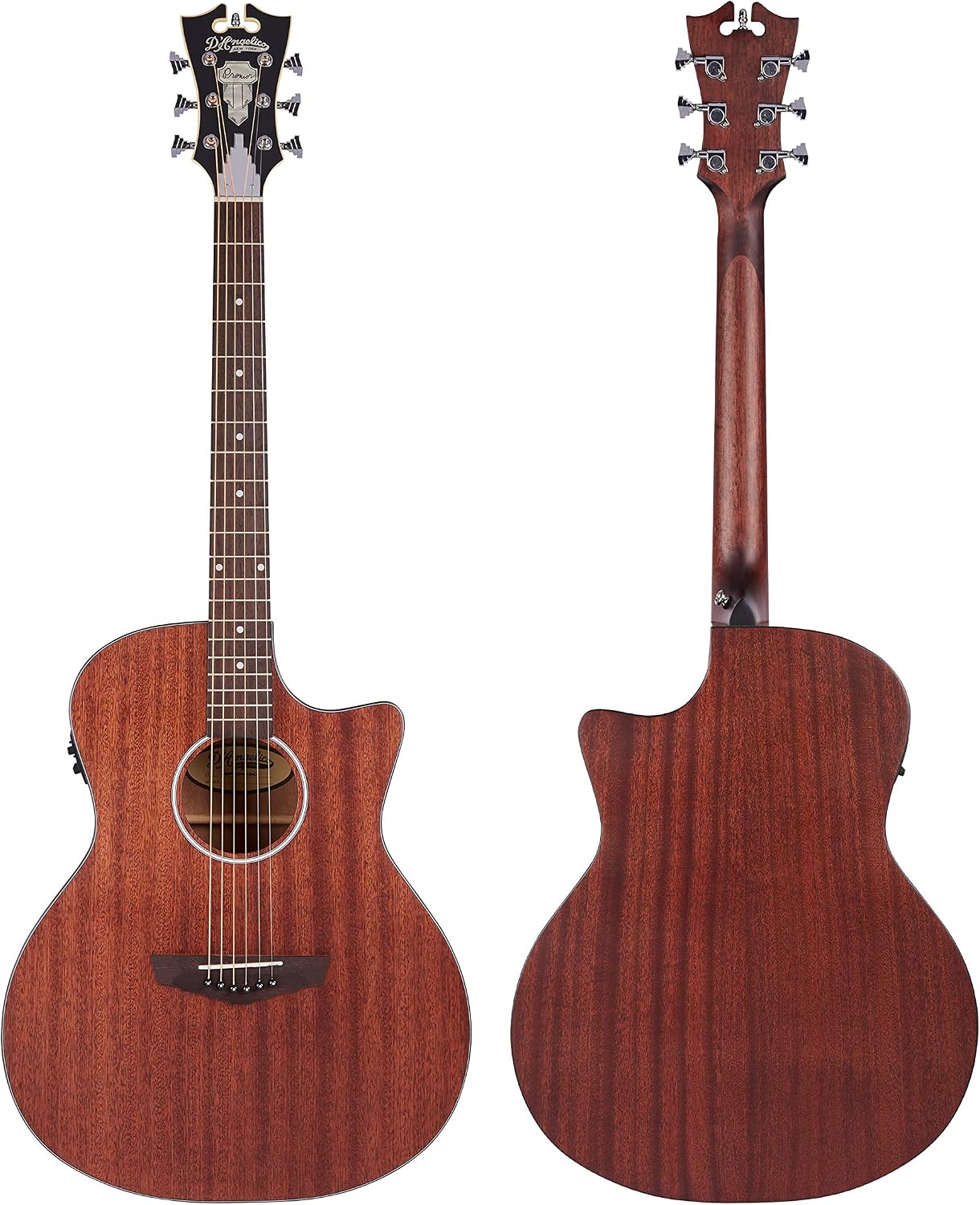 D'Angelico DAPLSG200MAHCP Premier Gramercy 6 String Acoustic-Electric Guitar, Right - Natural