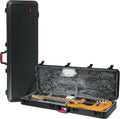 Gator Cases Molded Flight Case for Bass Guitar with Internal LED Lighting and TSA Approved Locking Latch, (GTSA-GTRBASS-LED)