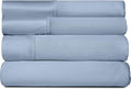 SHEEX - Active Comfort Cooling Sheets Set (Queen) Blue Sky - Moisture Wicking - 1 Flat Cooling Sheet, 1 Fitted Cooling Sheet, 2 Cooling Pillow Covers - Wrinkle Free - Sleep Aid