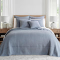 Levtex Home - Cross Stitch Bedspread Set - King Bedspread and Two King Shams - Cross Stitch Pattern - Bedspread (120x104in.) and Sham (20x36in.) - Cotton