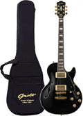 Grote LPF-001 Semi-Hollow Body Electric Guitar Coils Splitting with Gigbag (Black)