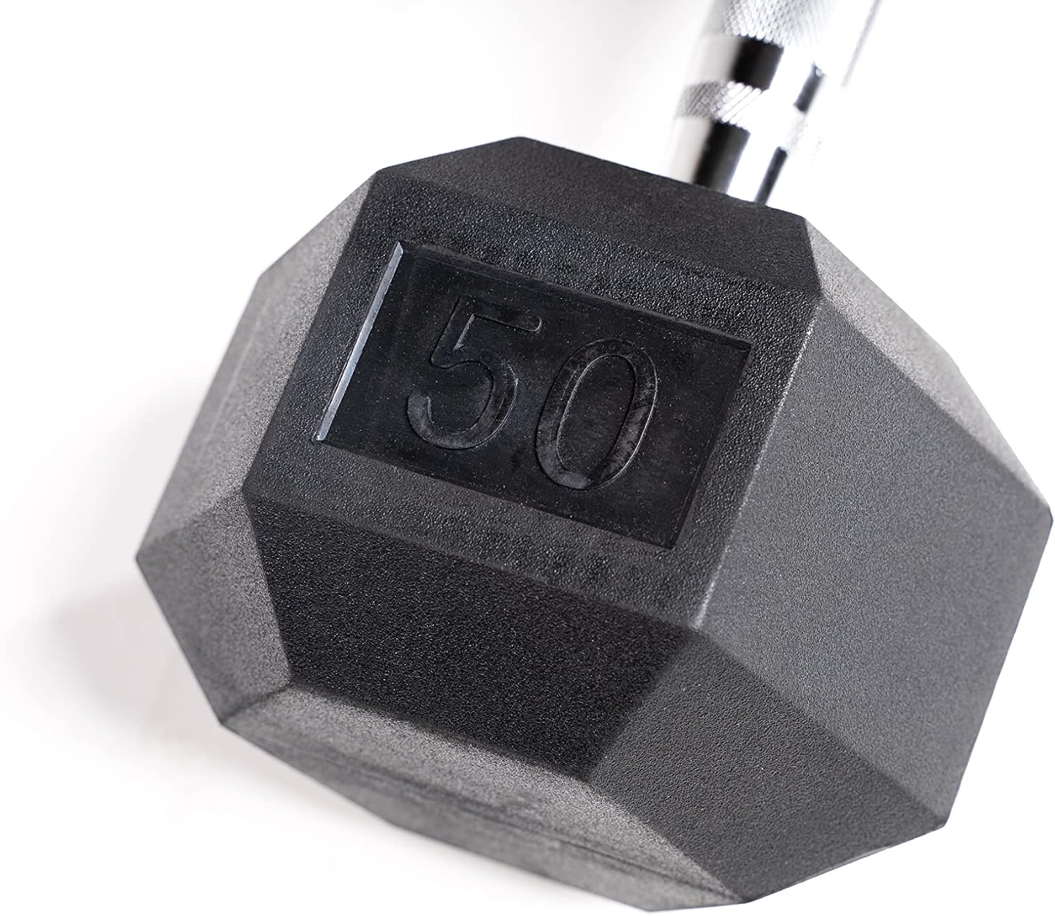 Zeus Fitness Rubber Encased Hex Dumbbells - Sold In a Set 5-50 lbs - Women and Men dumbbell -Strength Equipment